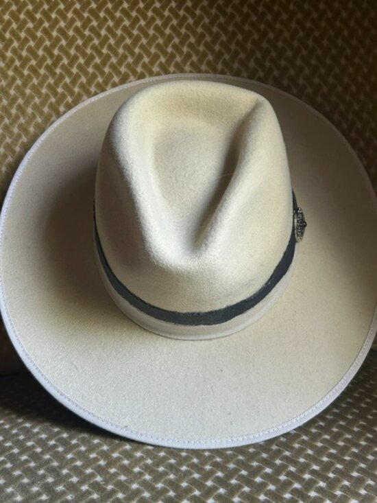 Wyeth Wide Brim Rancher Soft Australian Wool Brown Band Concho Fedora Hat NEW main image 7